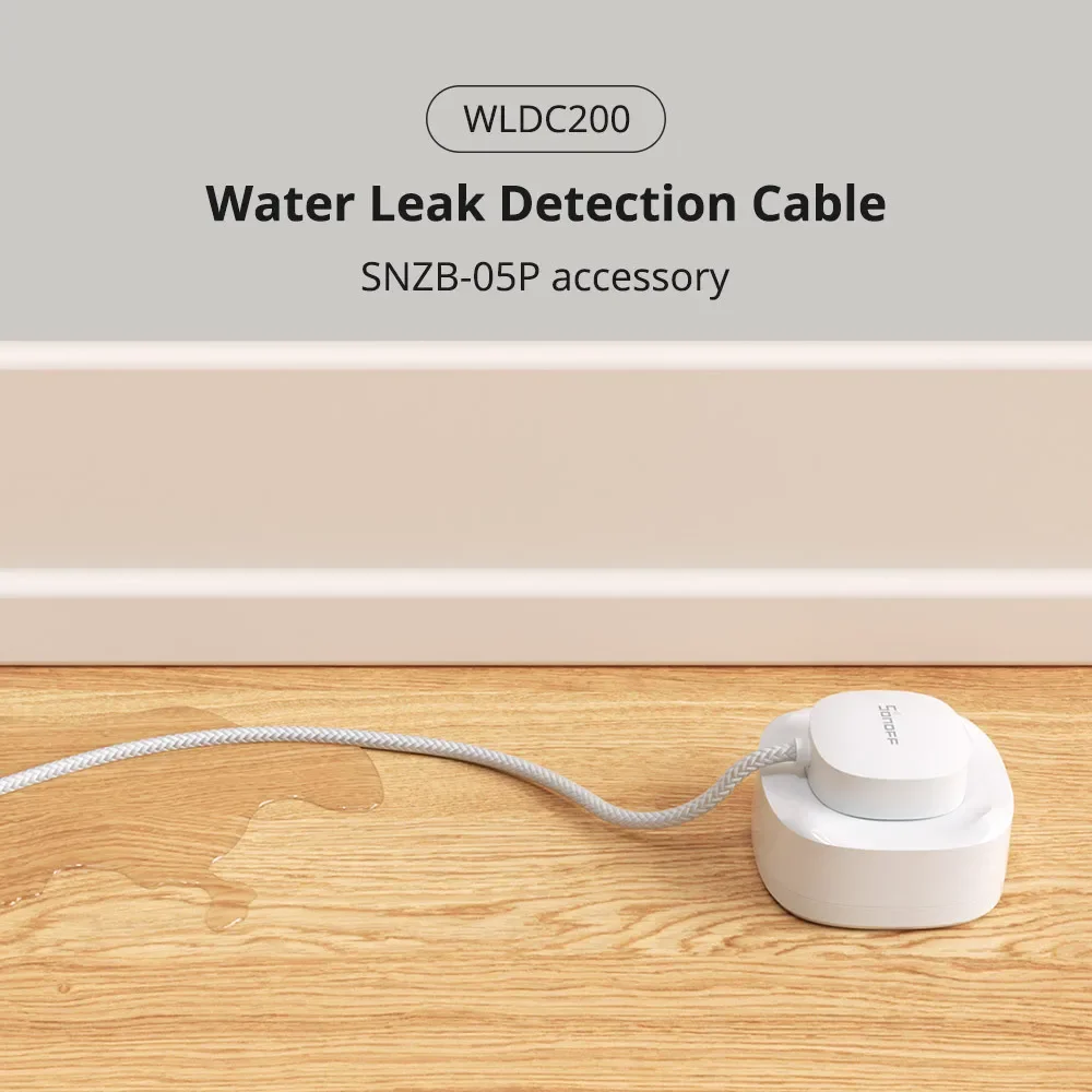 SONOFF SNZB-05P Zigbee Умный датчик утечки воды Обнаружение утечки и капа Оповещение в реальном времени Умная сцена через eWeLink Alexa Google