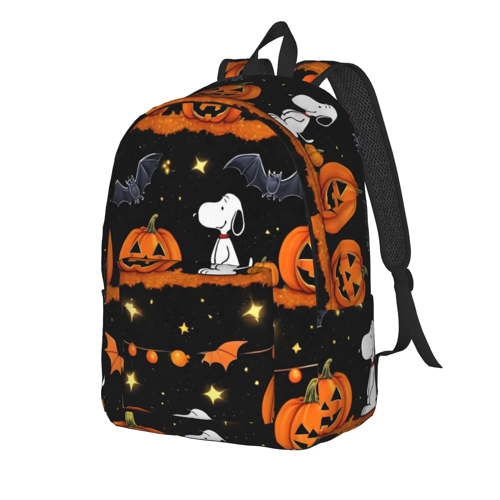 Pumpkin Halloween Snoopys Teenage Backpack Sports Student Hiking Travel  Daypack for Men Women College Shoulder Bag