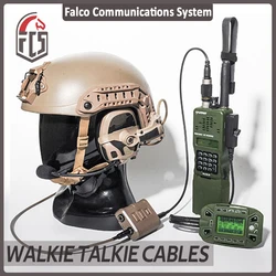 FCS-TACTICAL AMP Tactical Headset V20 V60 PTT Connects Cable Adaptor,Connector Standard KN6 to BAOFENG KENWOOD TYT