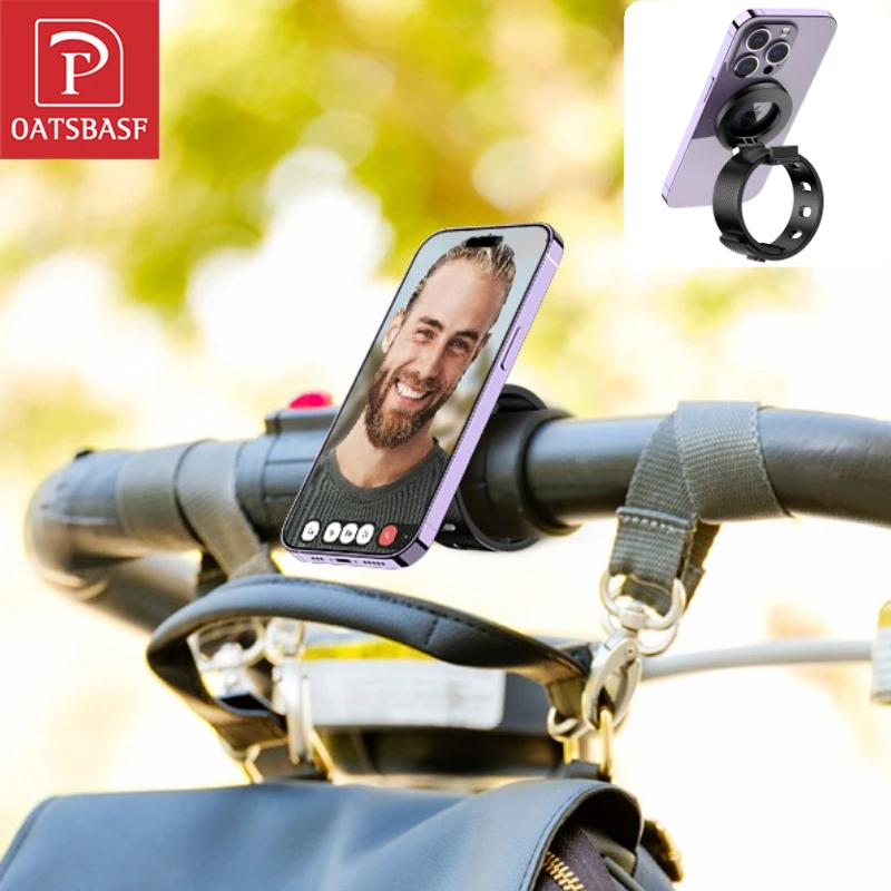 

Магнитный держатель для телефона Oatsbasf с силиконовым ремешком, сильные магниты, универсальный для iPhone 17, 16, 15, Samsung, тележка для гольфа в коляске
