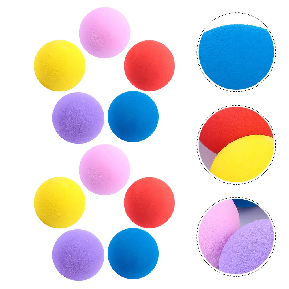 

10Pcs 6Cm Practice Golf Balls Bright Color Visible Safe Lightweight Ball for Training Indoor Outdoor Play Ball