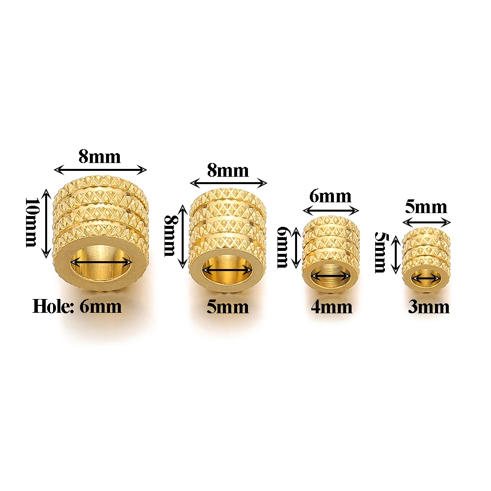10 Stück Edelstahl-Zylinderperlen mit großem Loch, lose Abstandsperlen, Charms für DIY-Schmuckherstellung, Armbänder, Halsketten, Zubehör, Großhandel – Detail 3