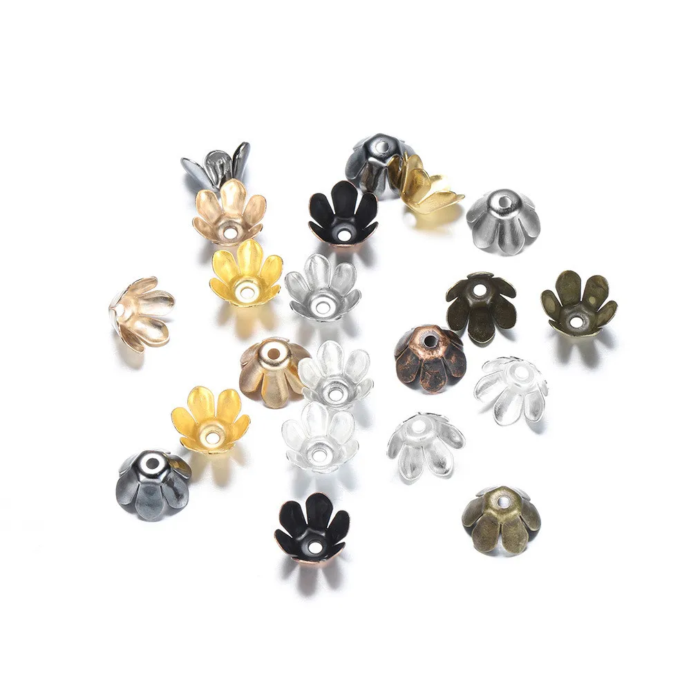 50pcs DIY Jewelry Accessories Fan-shaped Petal Bead caps earring pendant beaded