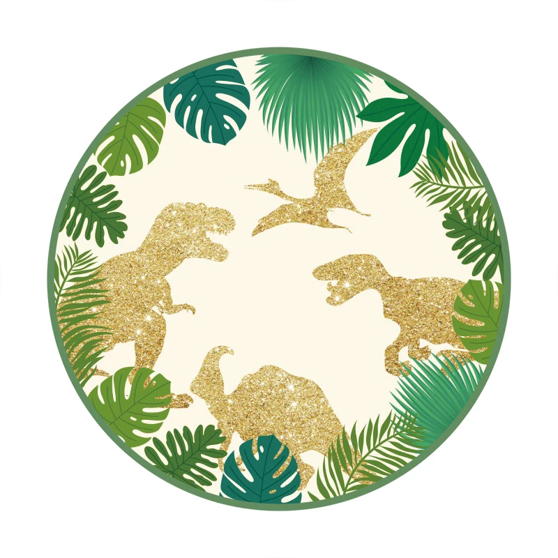 ไดโนเสาร์ป่าสัตว์ป่าซาฟารีปาร์ตี้ฝักบัวอาบน้ำเด็กวันเกิดที่กำหนดเองรอบการถ่ายภาพฉากหลังพื้นหลังโปสเตอร์