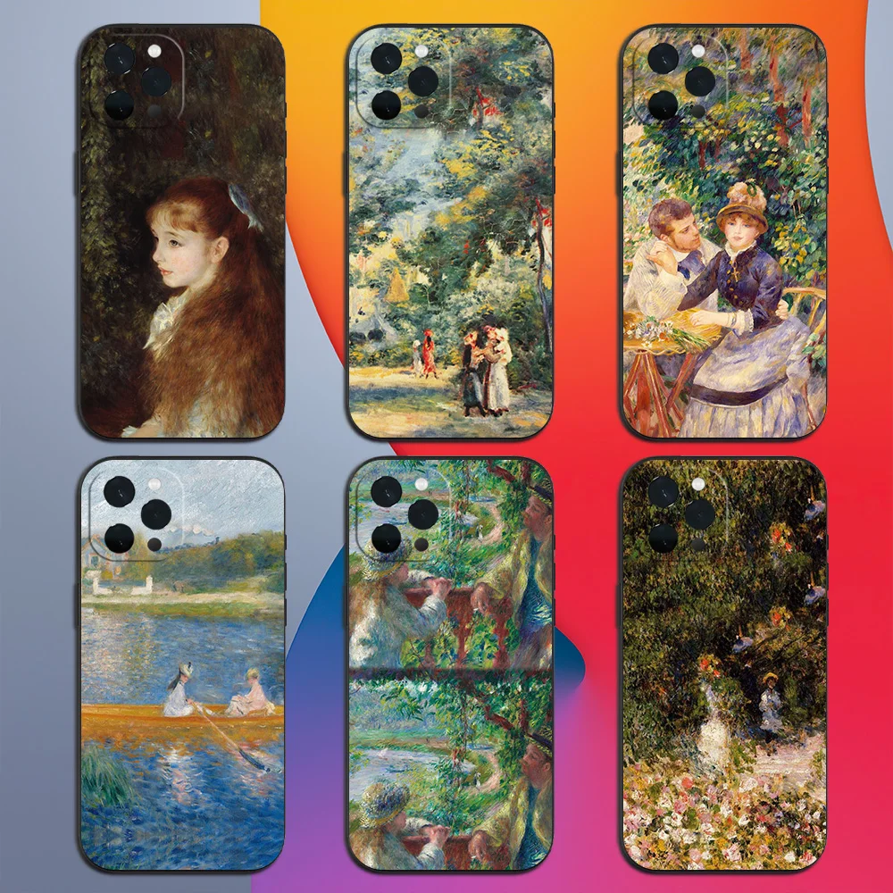 Art Pierre Auguste Renoir Phone Case for iPhone 11 12 13 14 15 16 Max Pro Plus Soft Shell