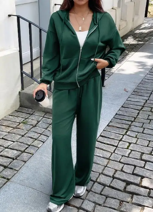 

Элегантная новая модная повседневная универсальная толстовка с капюшоном для отдыха на осень и зиму 2025 года, повседневный комплект брюк, женская одежда