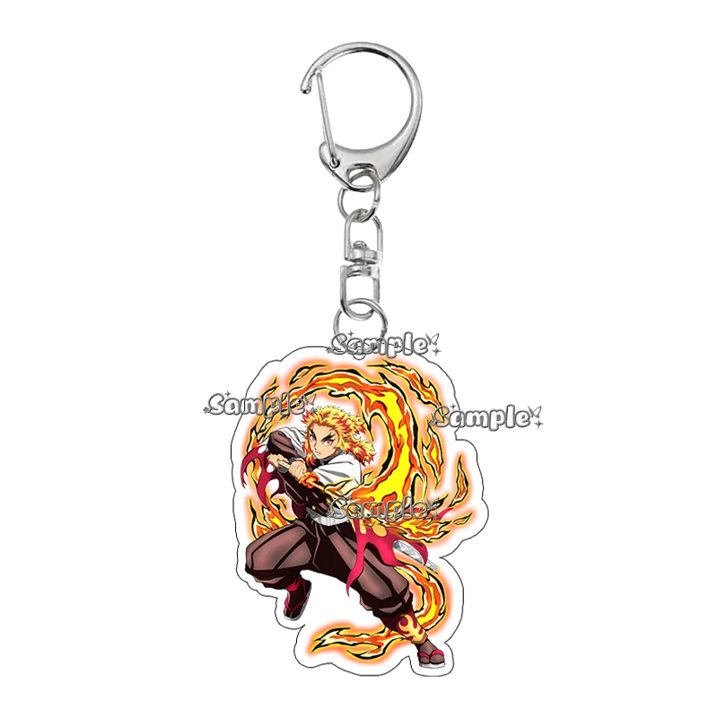 Anime Zenitsu Rengoku Keychain Acrylic Accessory