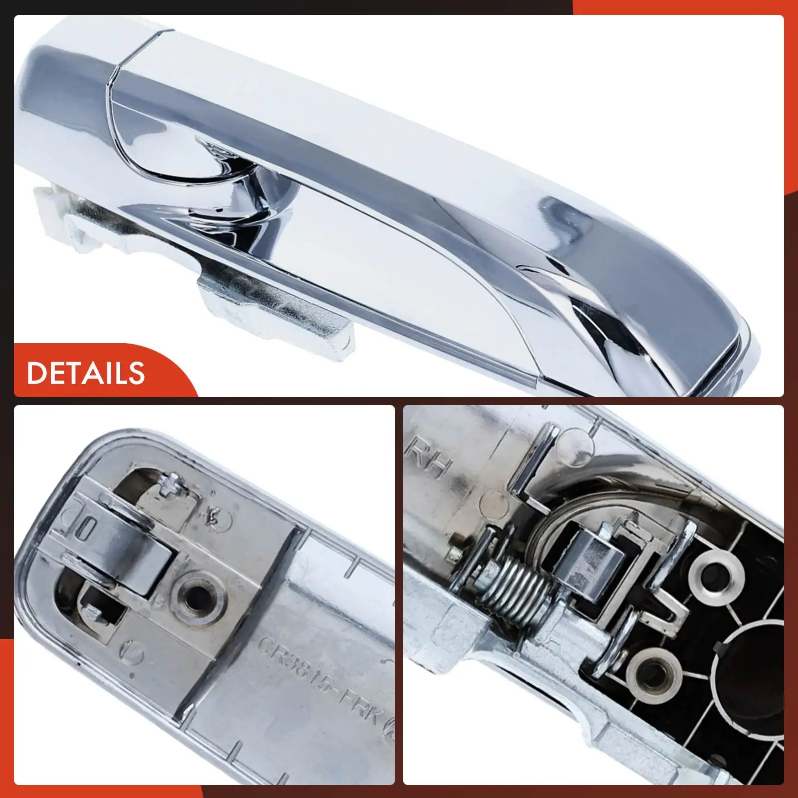 A-Premium Rear Driver Side Chrome Exterior Door Handle for Jeep Grand Cherokee 2005-2010 Commander 2006-2010