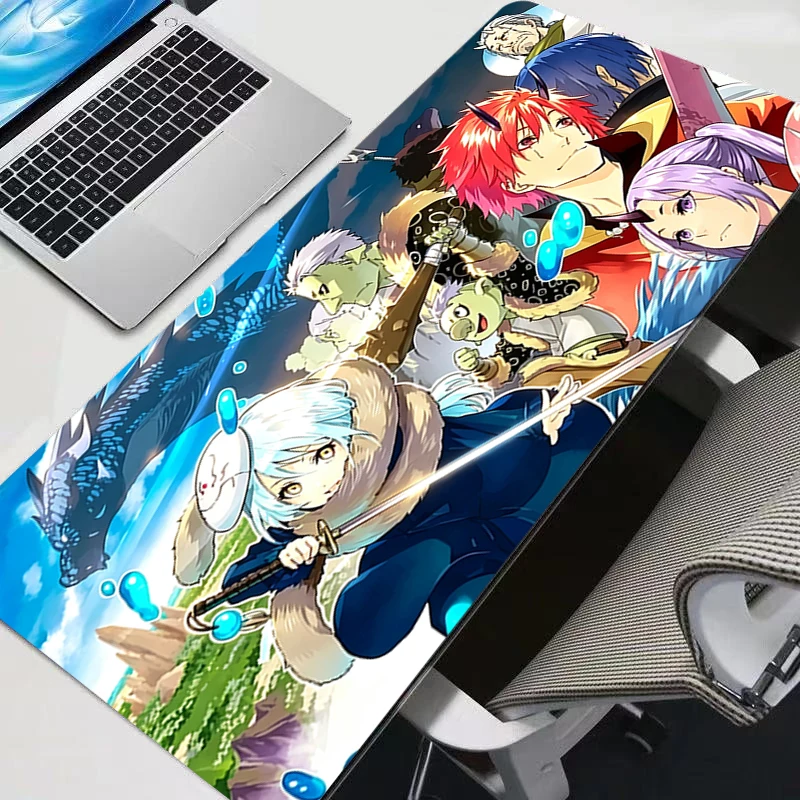 Large Gaming Mouse Pad That Time I Got Reincarnated as a Slime Anime Desk Mat Cool Gamer Keyboard Pad Non-Slip Computer Mousepad