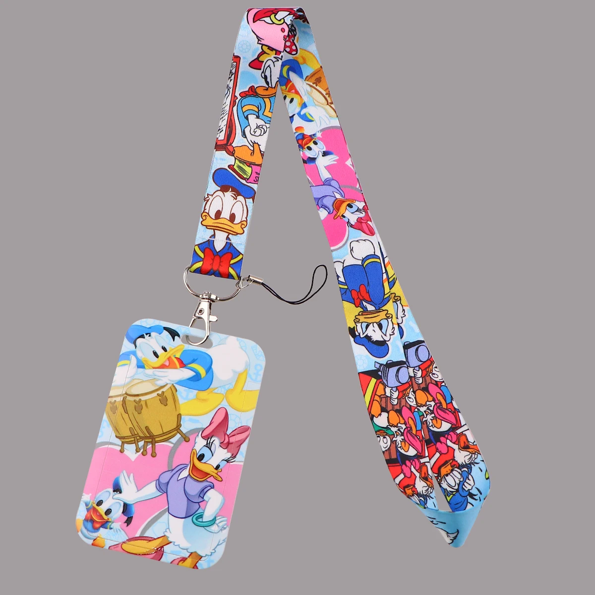 

Ремешок с мультяшной уткой для ключей, чехол для кредитных карт, подвеска для мобильного телефона, держатель для бейджа, аксессуары для ключей, подарок