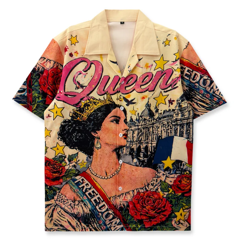

Flower Shirt Men 2026 Casual Hawaiian Shirt Chemise Homme Party Men Clothing Beautiful Woman Print Shirt Streetwear Social Shirt