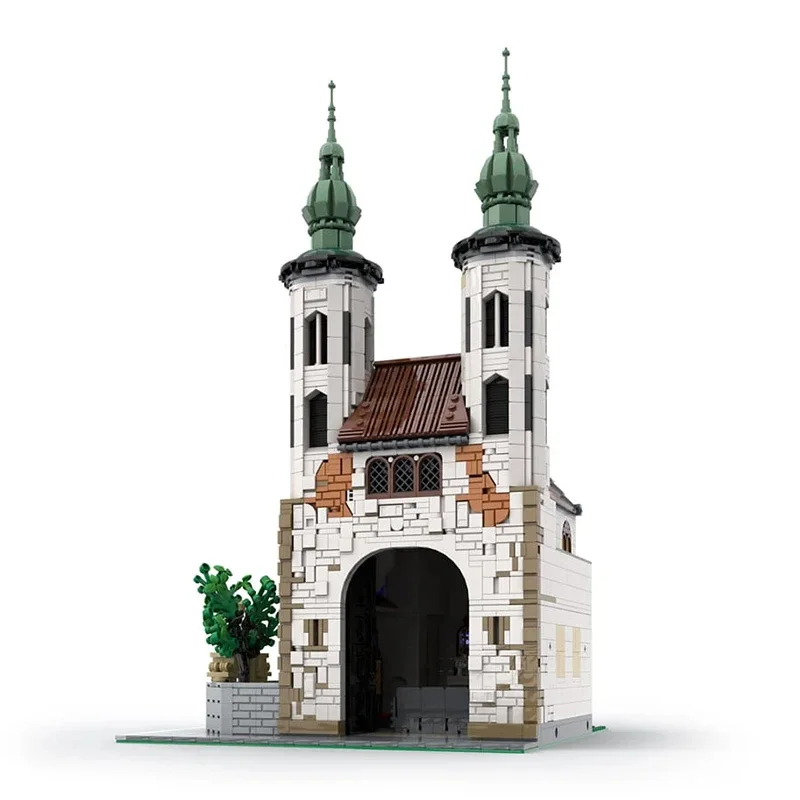 Medieval Cathedral Architecture Building Block Andrew's Church Toy Street View Castle Andriivska tserkva Brick Model Kid Gift