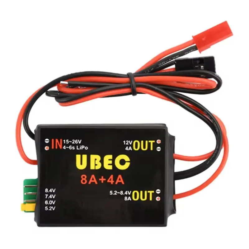 

AA08-For RC Car Fixed Wing Airplane Robot Compatible New 15-26V UBEC 8A+ 4A 5.2/6.0/7.4V/8.4V Servo Separate Power Supply Module