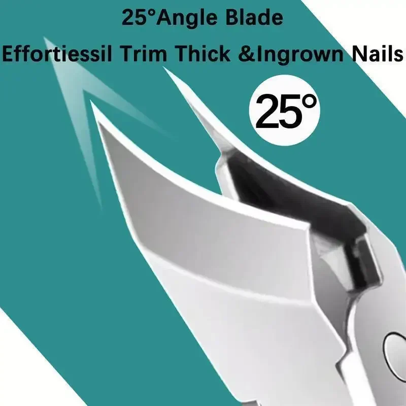 【FreeShip】شارب! مجموعة ماكينة قص الأظافر من Green Eagle Beak مكونة من 3 قطع - فتحة كبيرة ومشطوفة مضادة للرذاذ للأظافر السميكة والصلبة