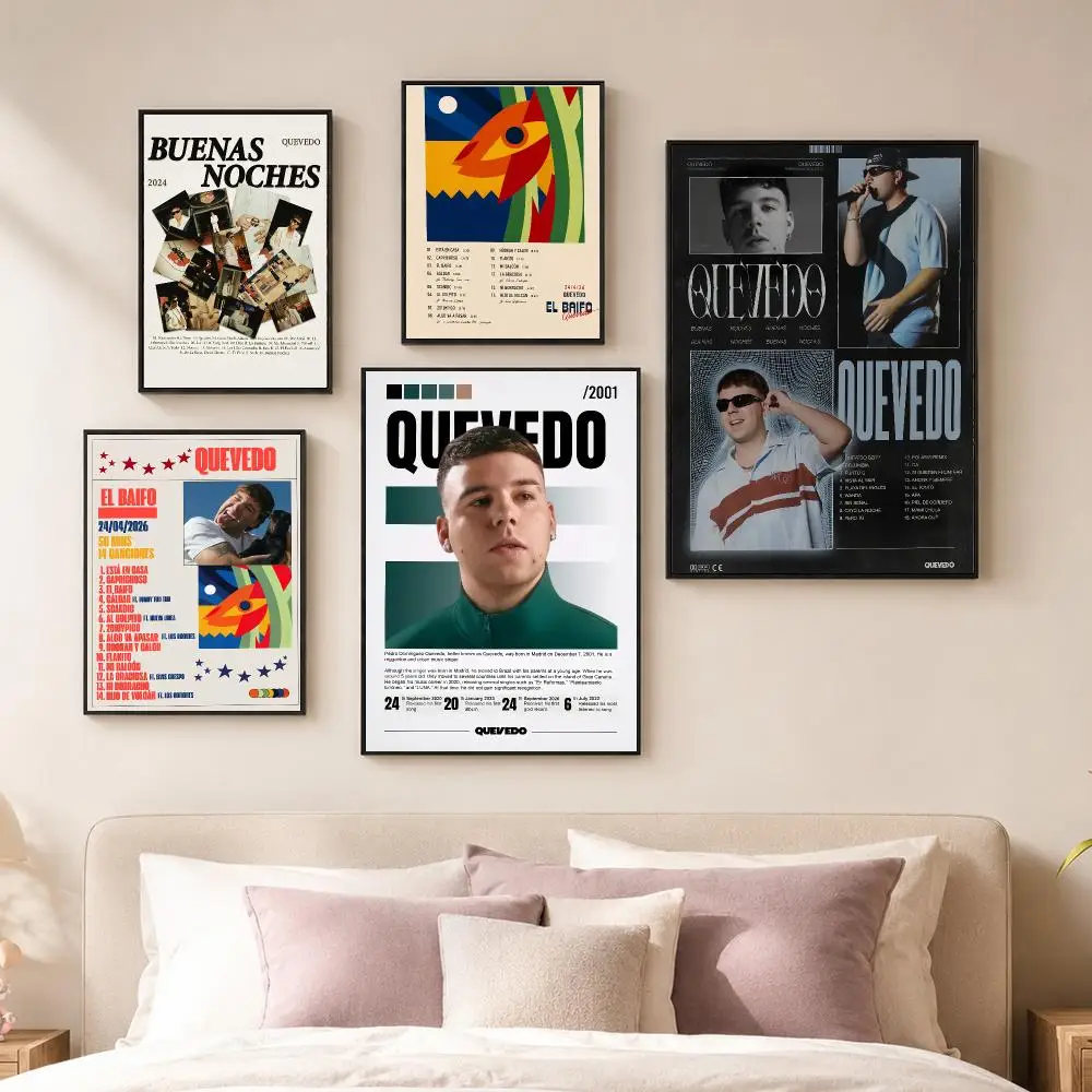 Singer Q-Quevedo Album Cover Poster Vintage PP Paper Wall Art Home Decor Print for Bedroom Living Room Aesthetic Gift