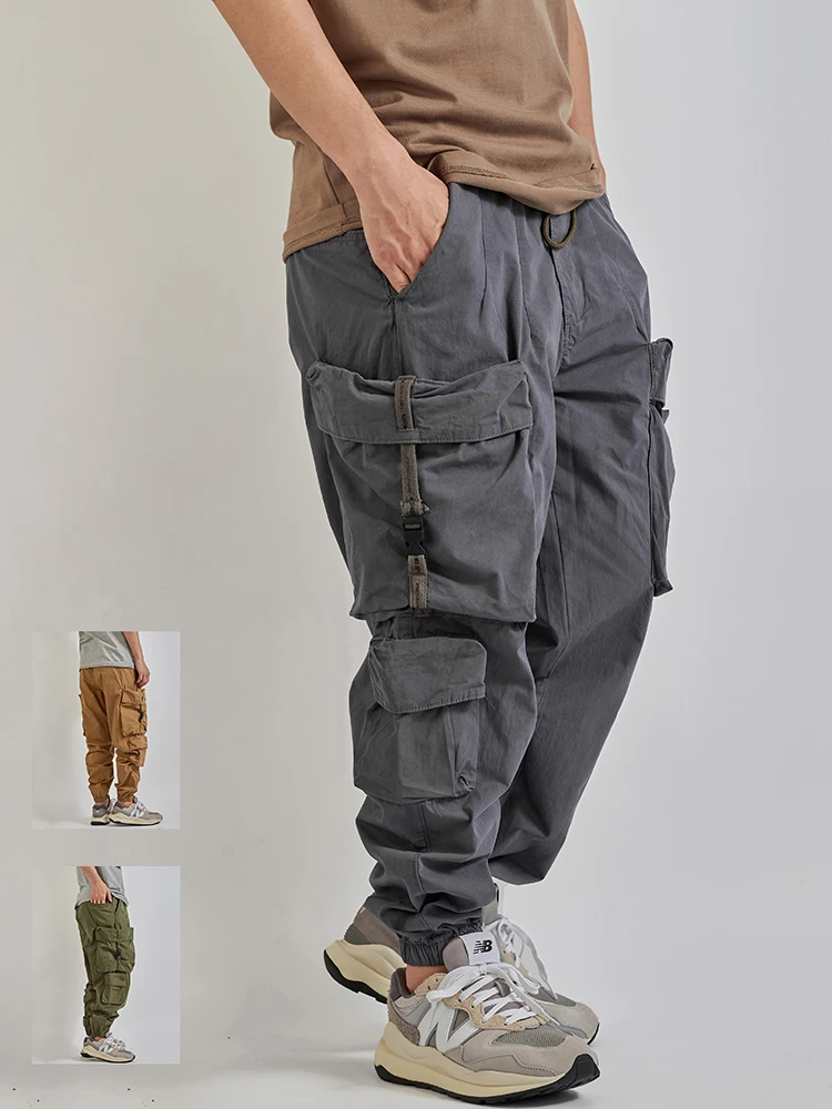 

Qui Dry Уличная рабочая одежда Брюки Военные свободные легкие беговые брюки с девятью зубцами и повседневные брюки-карго