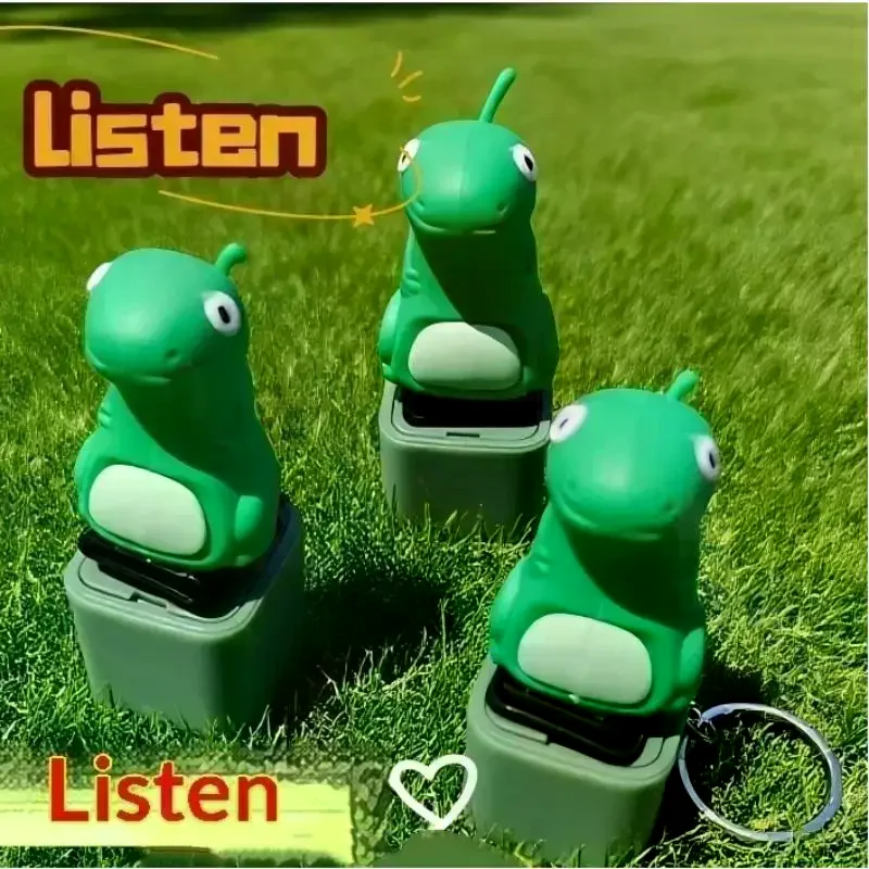 Fun Lizard Audio Keychain Stress Relief Buttons Keyring Clicking Lizard Sound Keychain Pendant Cartoon Cat Peripheral Gifts