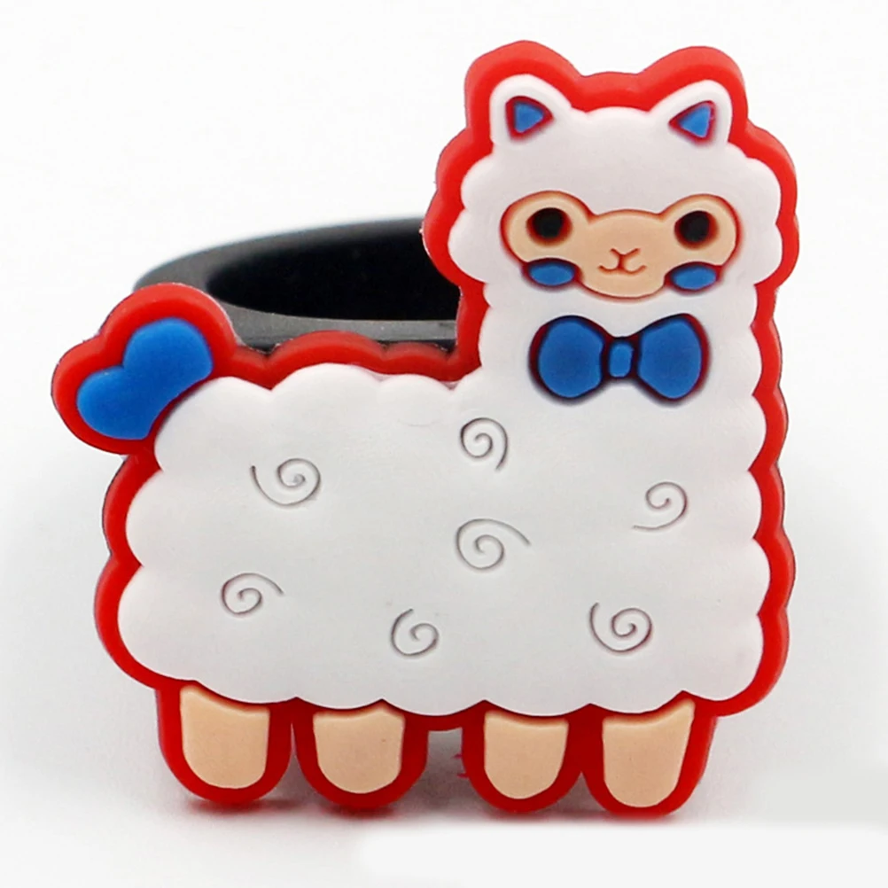 

25pcs Alpaca Design Rings PVC Finger Rings Adorable Decorative Jewelry Birthday Party Favors Gifts (Assorted and Color)