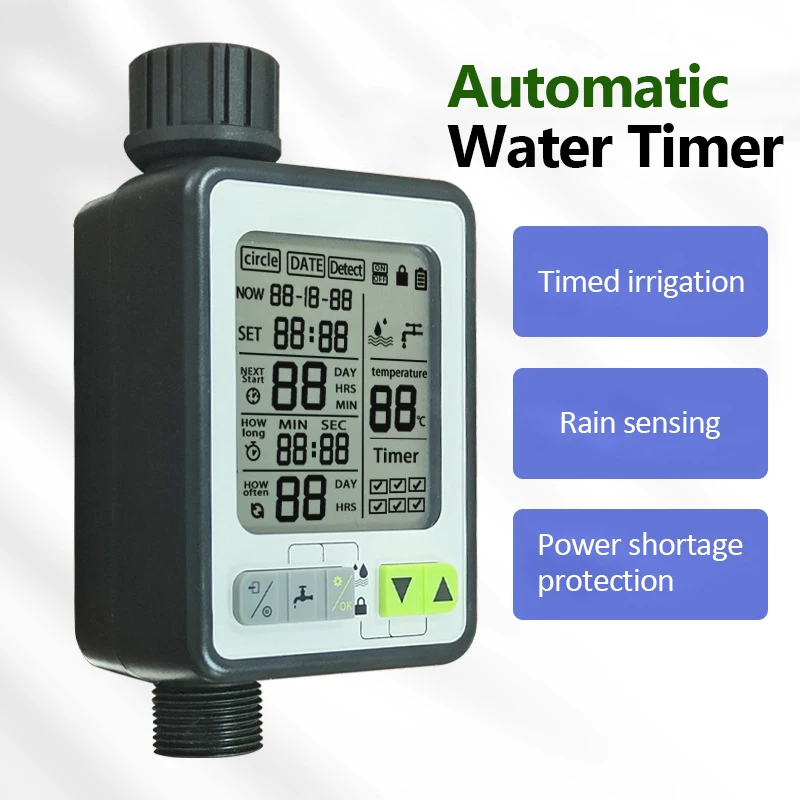 

Automatic Water Timer Irrigation Timer Garden Watering Device Digital Intelligent Irrigation Control System Garden Rain Sensing