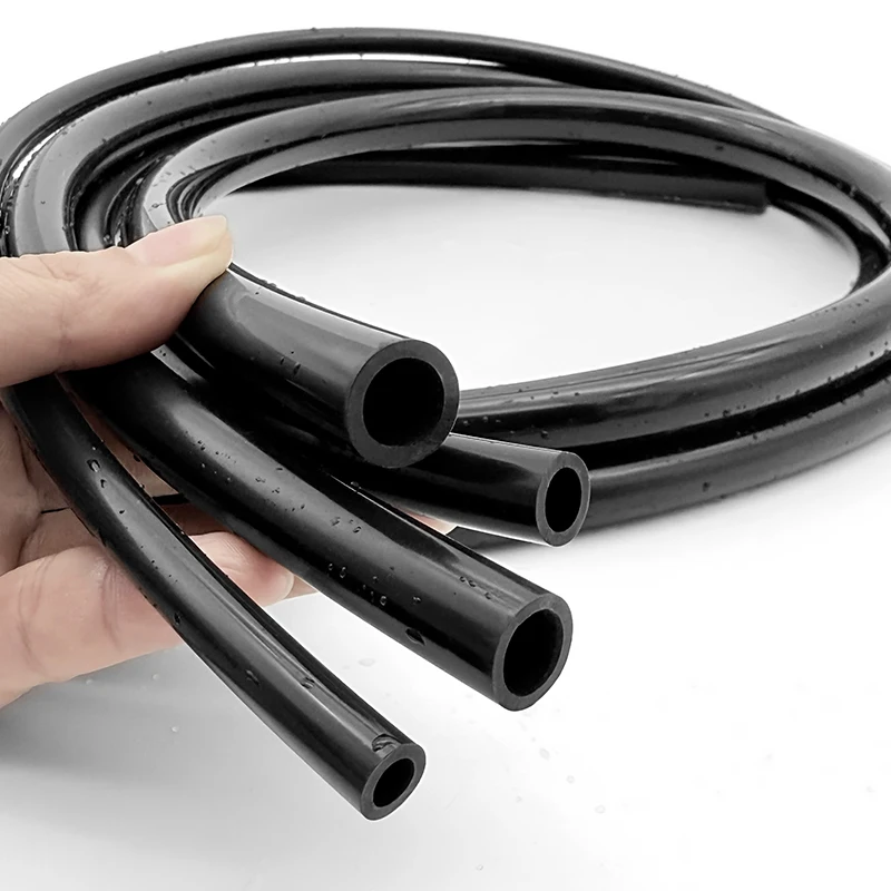 Black Food Grade Silicone Hose Heat Resistant Tube Water Pipe Flexible Nontoxic Silicone Tube ID1 2 3 4 5 6 7 8 9 10-25mm