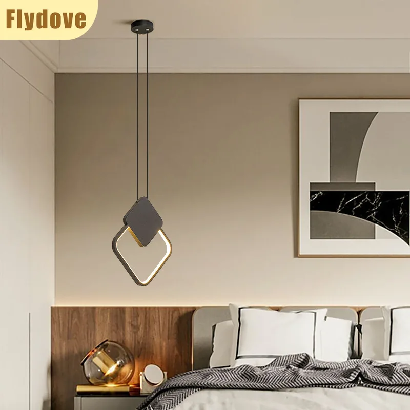 

Nordic Light Luxury LED Long Line Small Pendant Creative Living Room Bedhead Study Corridor Indoor Golden Acrylic Ceiling Light