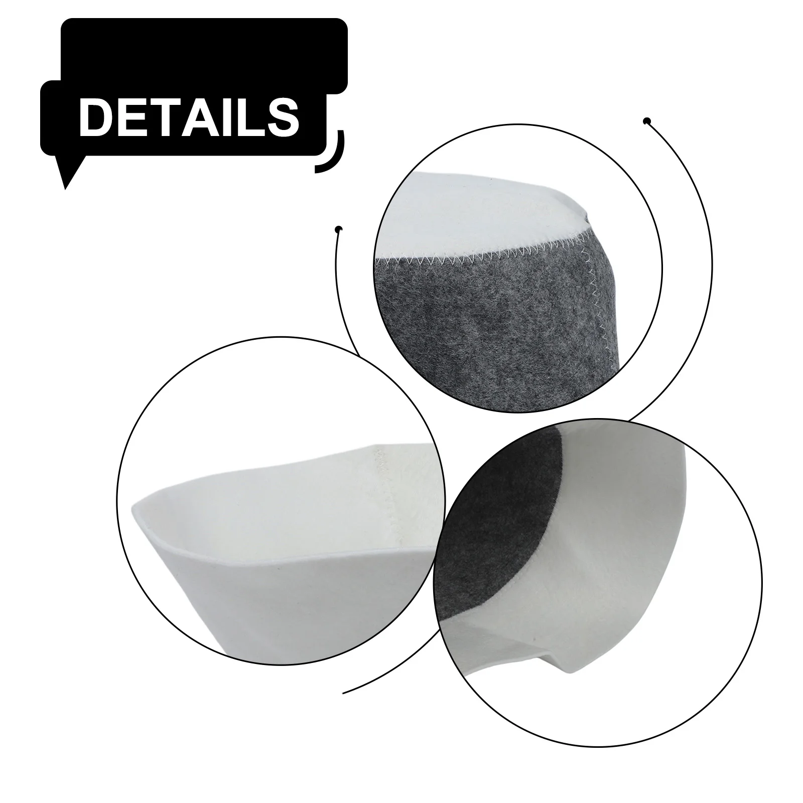 Felt hat for sauna use For Women comfortable breathable design protects hair from moisture and heat during bathing