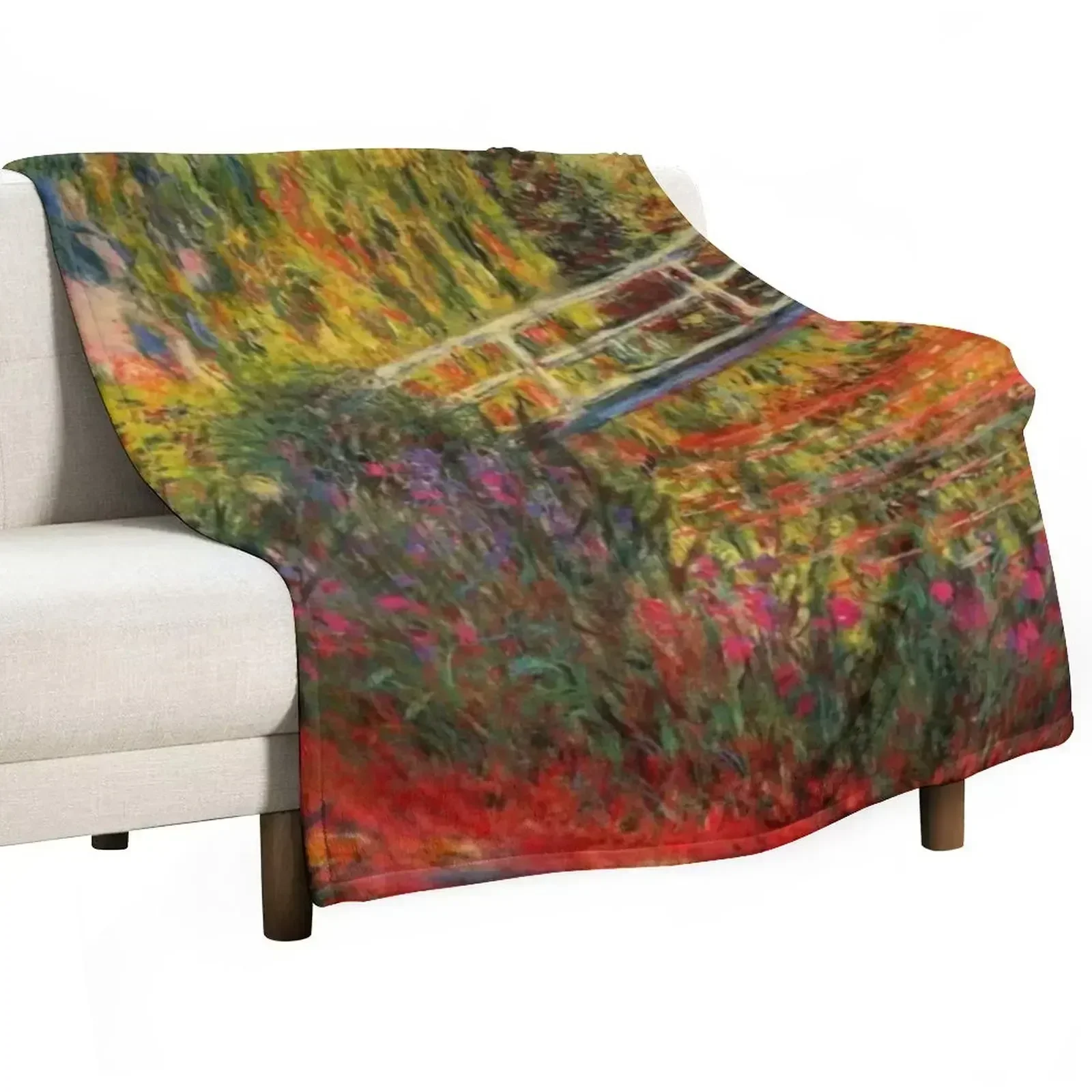 Claude Monet - Water lily pond, water irises Throw Blanket Luxury Summer Beddings Giant Sofa Blankets