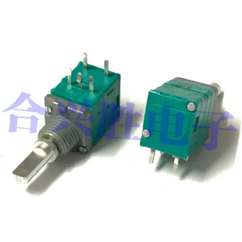 1 Piece EC09 Small Horizontal 360 Degree Rotation Encoder Key Switch 20 Positioning Pulse Digital Potentiometer Half Shaft 15MM