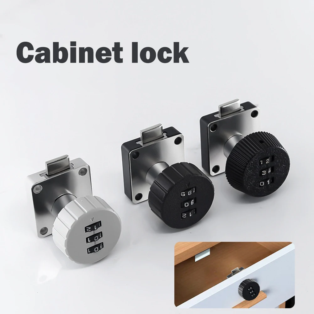 Drawer Code Lock 3 Digit Combination Password Keyless Drawer Cam Lock Cabinet Mail Box Wardrobe Furniture Door Hardware