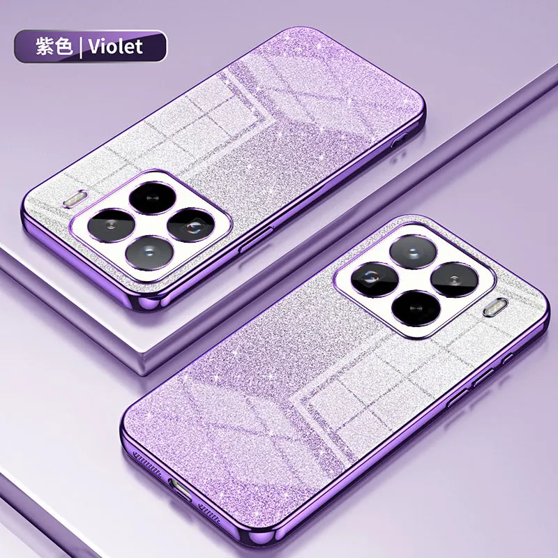 

Bing Glitter Silicone Xiaomi15 Case For Xiaomi 15 14T 14 13 12 13T 12T pro Mi10 10S Mi11 Lite Shockproof Cover Gift Fashion Case