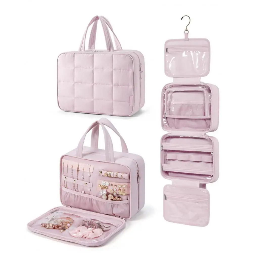 خريف جديد طوي منقوشة حقيبة مستحضرات تجميل معلقة أدوات الزينة المنظم مقاوم للماء حقيبة مستحضرات التجميل تخزين الحمام السفر #1