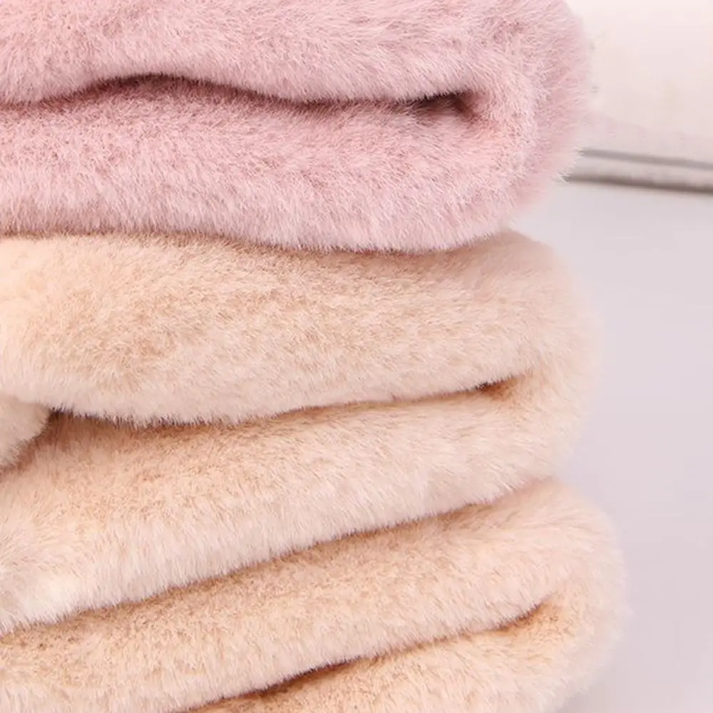 1 Pair New Faux Suede Warm Mittens Neck Strap Cuffs Faux Suede Mittens Warm Soft Texture Winter Gloves Cold Weather Use
