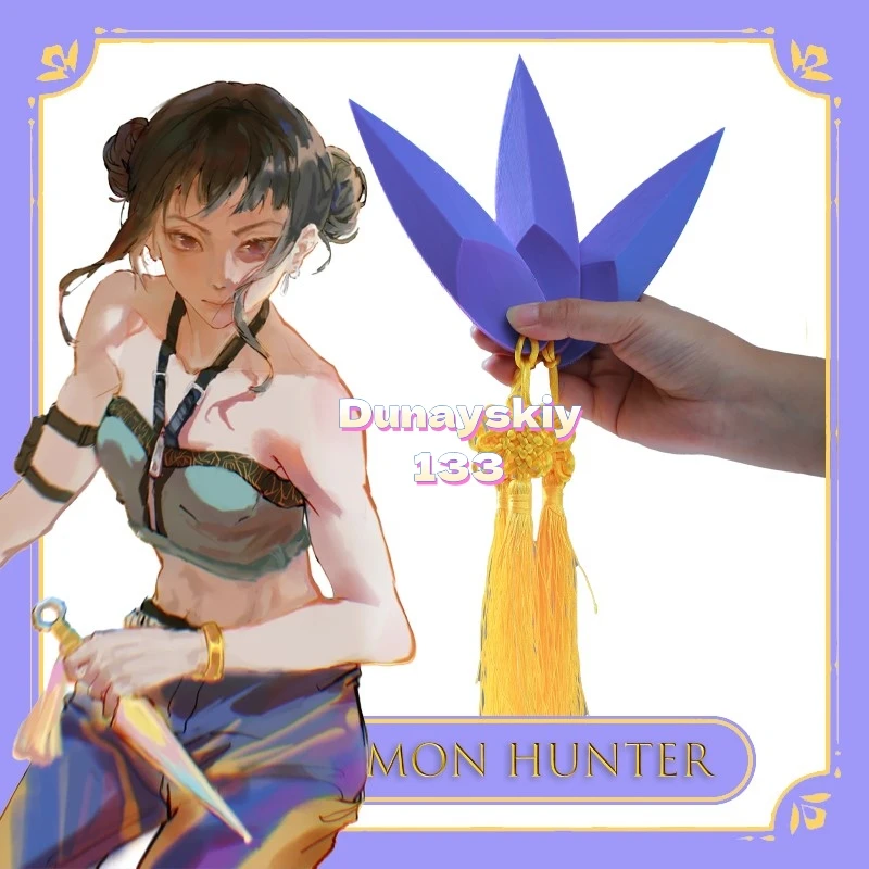 Accesorios para fiesta de Halloween para niñas, Kpop Demon Hurters Zoey HUNTER, accesorio de Cosplay de Anime, incluye cuchillo para lanzar demonio, arma