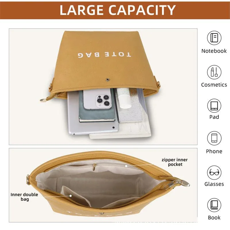 Umhängetasche mit durchsichtiger PVC-Kraftpapieroberfläche, Damen-Briefhandtasche mit Griff oben, wasserdichte Umhängetasche mit großem Fassungsvermögen – Detail 4
