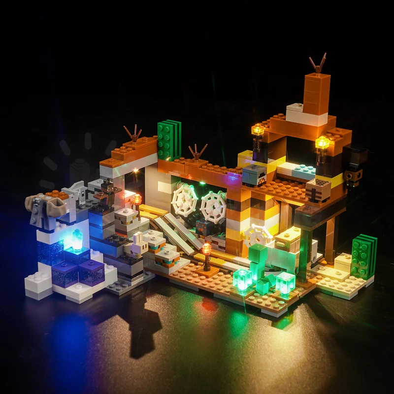 Brick Bling LED Light 21263 Set Suitable for The Badlands Mineshaft Blocks (Lighting Accessories Only)