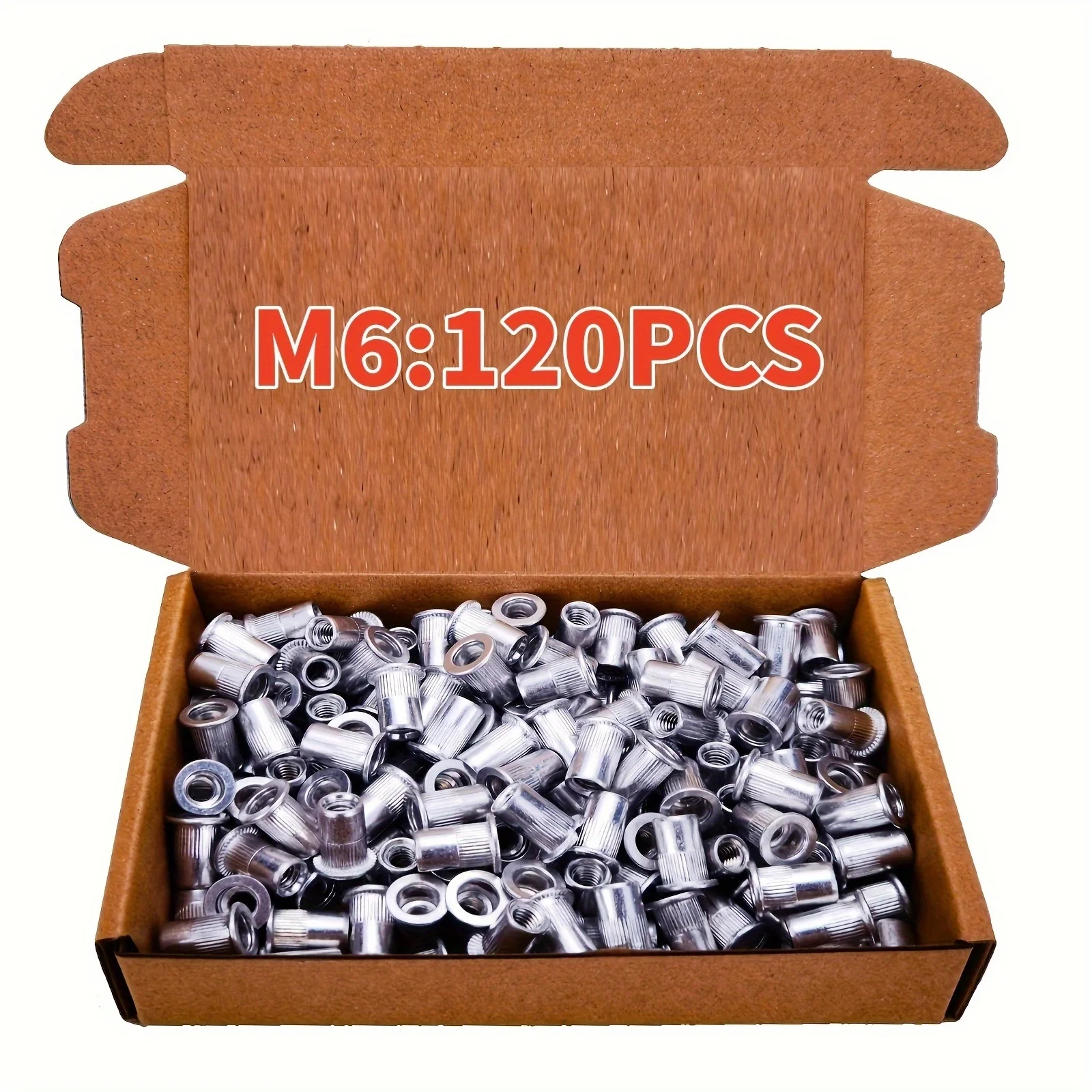 50 rivet nut classification tools, 6 sizes can be freely combined, （M3 M4 M5 M6 M8 M10）， Suitable for sheet metal assembly