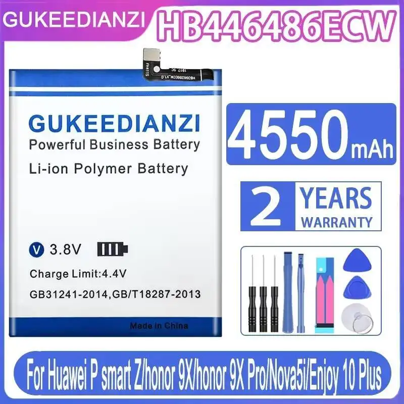 

GUKEEDIANZI 4550mAh HB446486ECW Phone Battery For Huawei P20 Lite (2019)/P Smart Z STK-LX1 ANE-AL00 TL00 ANE-LX1 LX2 LX3
