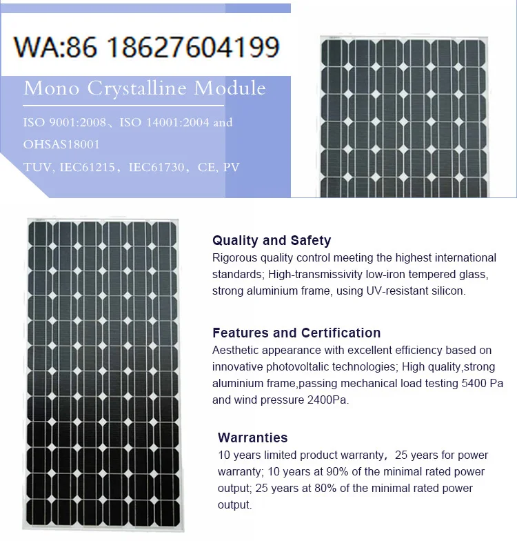 300W-350W Monocrystalline Flexible Solar Panel, High Output Portable Outdoor Off Grid PV Module