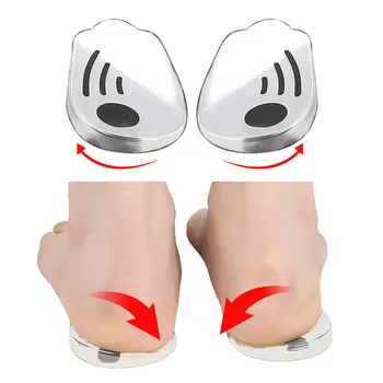 Solette ortopediche in gel di silicone per piedi Soletta per massaggio magnetico O/X Tipo gamba Valgo Varus Correzione Fascite plantare Cura dei piedi