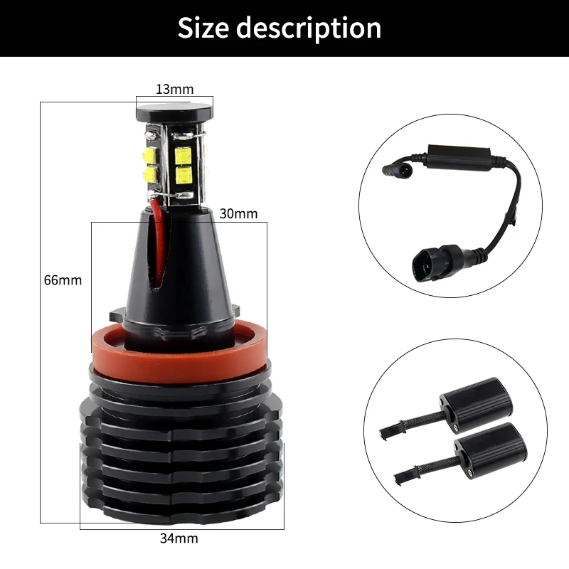 2PCS H8 120W Angel Eye LED DRL Halo Anelli per BMW serie 7 F01/F02 (740i, 740Li, 750i, 750Li, 760Li, Alpina B7 B7L) 2009-2012
