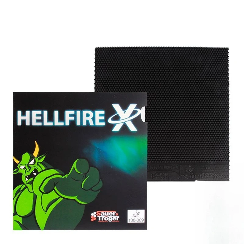 HELLFIREX OX تنس الطاولة مطاط واحد بثور طويلة أحمر/أسود جزيئات متوسطة ناعمة ارتفاع 2.1 مللي متر قطر 2 مللي متر معتمدة من ITTF