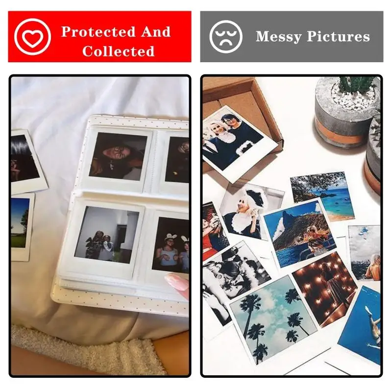 3 inch Pictures Storage Case 64 Pockets Photo Album Instant Camera  Stamps Tickets Cards for Instax Mini 12/11/9/8