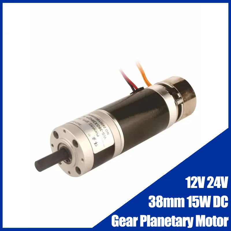 12V 24V 38mm 15W DC Gear Planetary  Motor Can CW CCW Emergency Stop Electromagnetic Brake Planetary Motor Small Motor