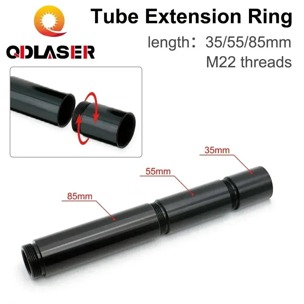 QDLASER CO2-Verlängerungsrohr, Verlängerungsring-Set, Laserkopf, Außendurchmesser 24 mm, Linsenrohr für CO2-Laserschneid- und Graviermaschine – Detail 4
