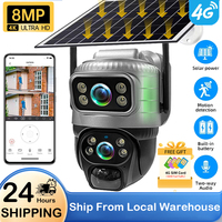 V380 Pro Solar HD Camera With 4G Sim Dual Lens Outdoor PIR Human Detection Security Surveillance 4K 8MP Low Power Video Monitor