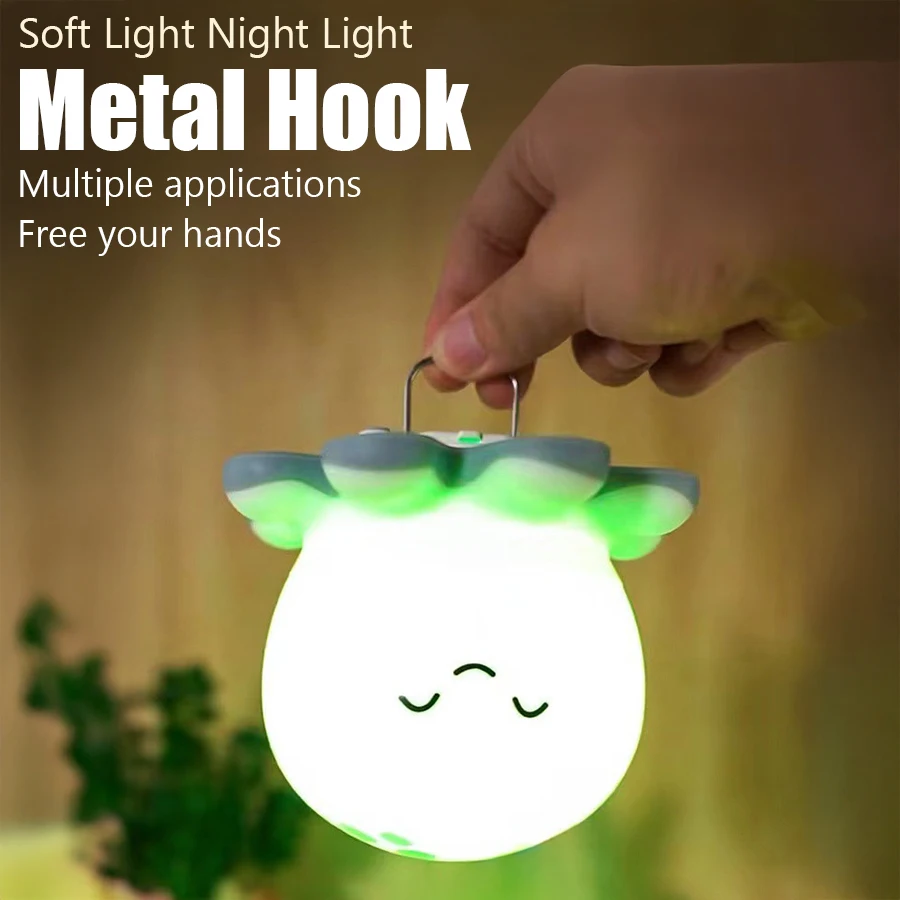 

Светодиодный детский ночник, перезаряжаемая лампа Laziness Duckling, USB силиконовая мягкая настольная декоративная лампа для спальни