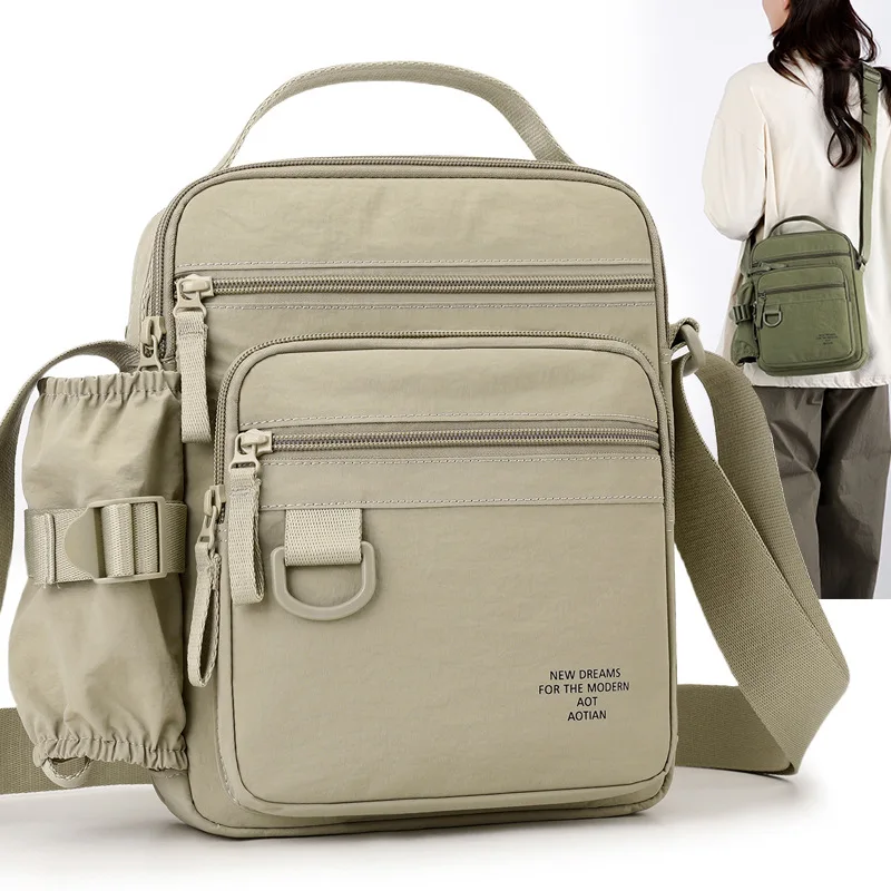 

Waterproof Ox Cloth Men's Crossbody Bag Durable Faionable Large Capaci Tool Bag Handheld Bag Street Trend Briease