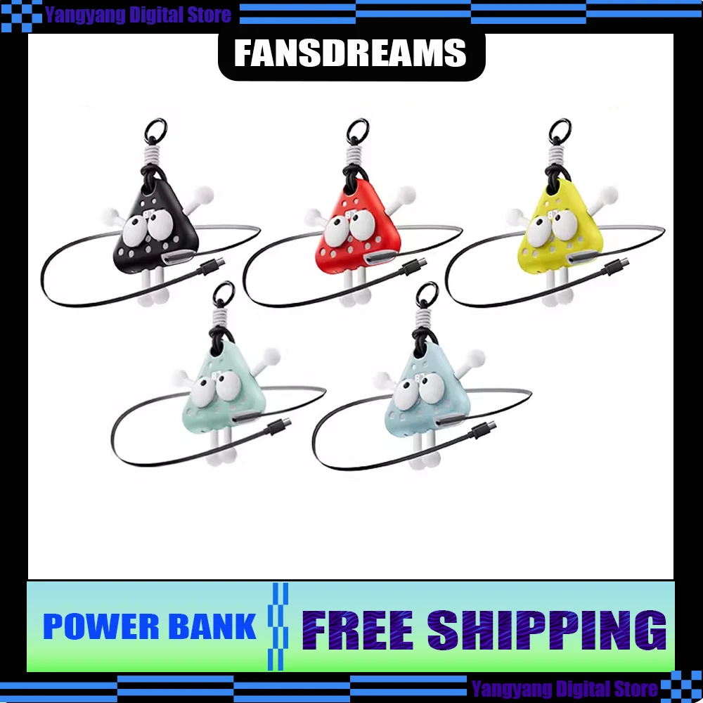 Fansdreams 10000mAh قوة البنك شنقا مشبك نوع C المحمولة قوة البنك المدمج في 70 سنتيمتر كابل شحن سريع أندرويد آيفون 16 17 #1