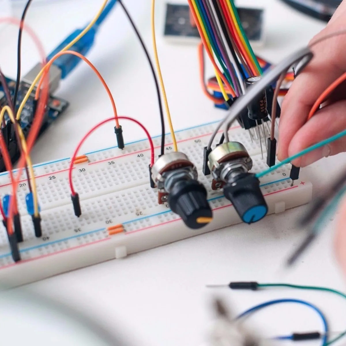 

5 шт. 40-контактные 20-сантиметровые радужные соединительные провода (жгут) «мама-мама» высокого качества для макетных плат и проектов DIY