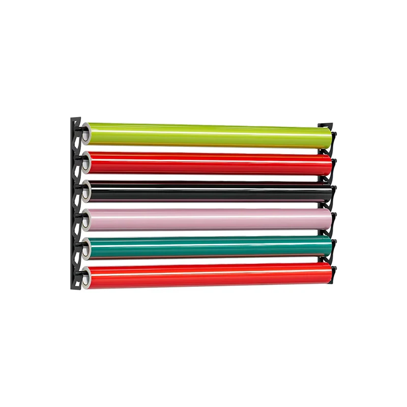 Car window film roll storage rack alloy steel vinyl roll storage rack packaging film carpet display rack